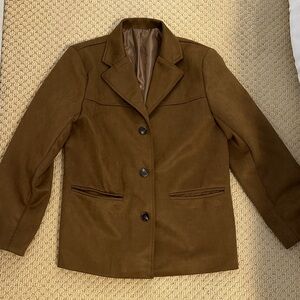 Brown Suede Women's Blazer